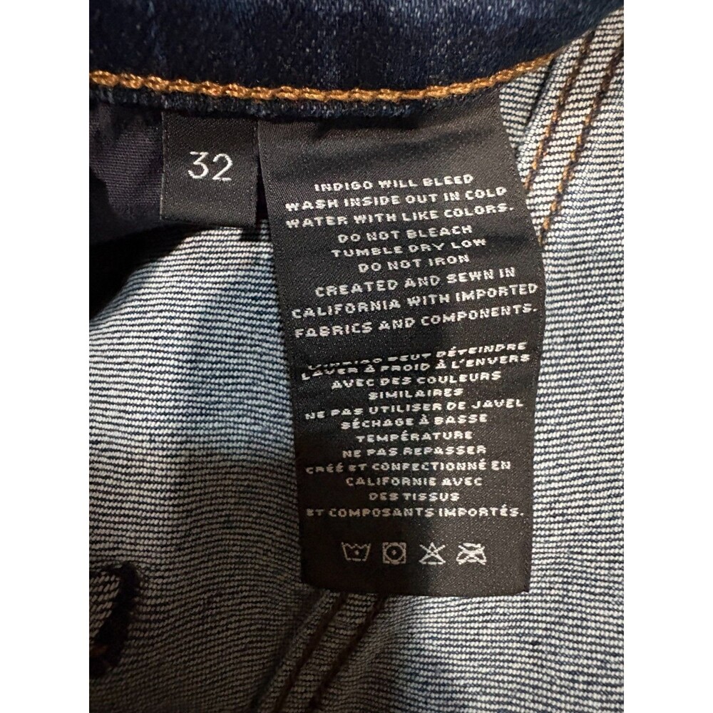 J Brand Women's 32 Mid Rise Cropped Bootcut Jeans Frayed Hem Distressed Knee Den - Picture 7 of 10